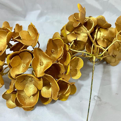 Golden Hydrangea flower (set of 2)