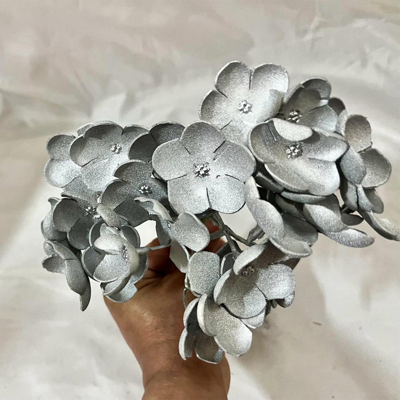 Silver Hydrangea flower (set of 2)