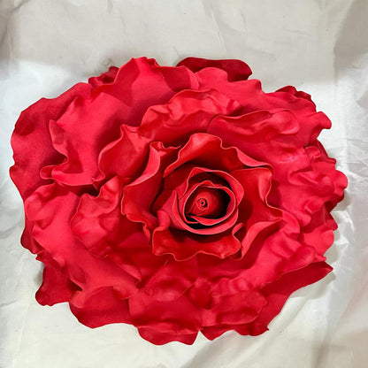 Large red rose flower