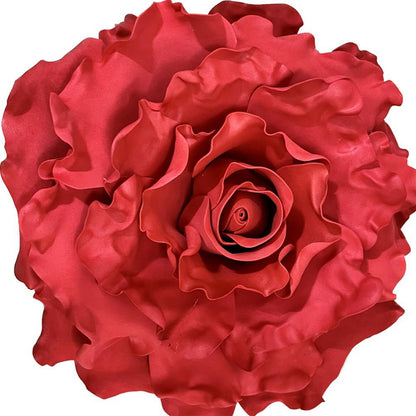 Large red rose flower