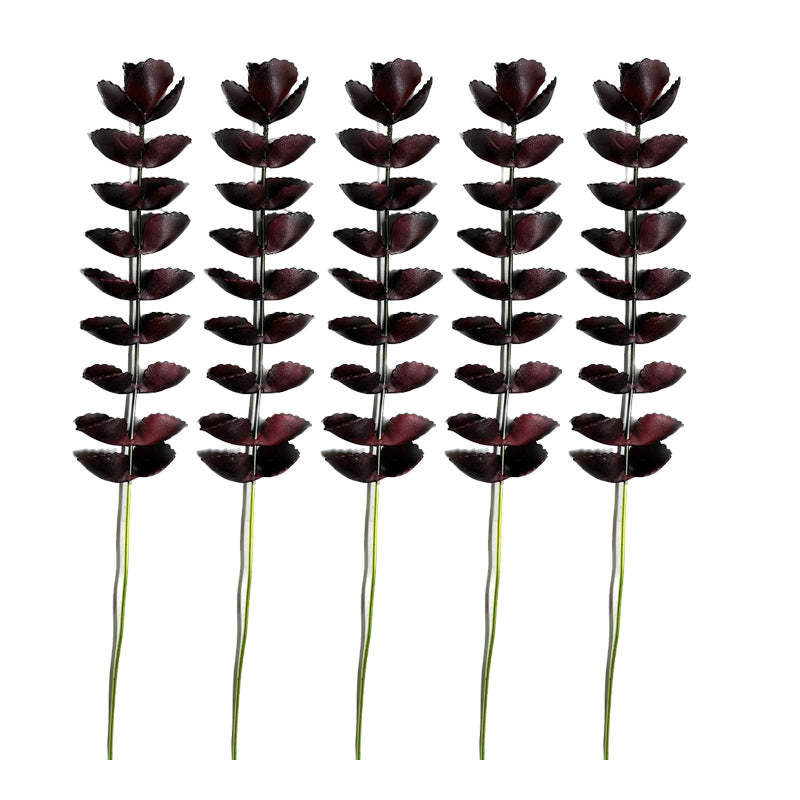 Dark maroon eucalyptus sticks (set of 5)