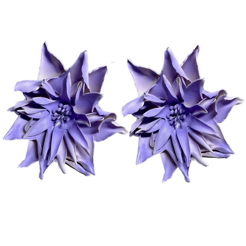 Purple dahlia flower (set of 2)